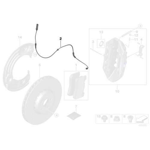 Genuine BMW Front Brake Pad Wear Sensor - BMW M5 F90 M8 F91/F92/F93