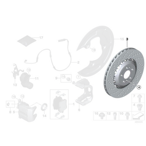 Genuine BMW Rear 2-Piece Brake Discs - BMW M5 F90 M8 F91/F92/F93