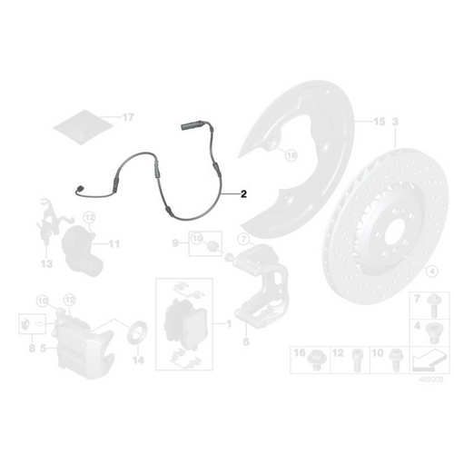 Genuine BMW Rear Brake Pad Wear Sensor - BMW M5 F90 M8 F91/F92/F93