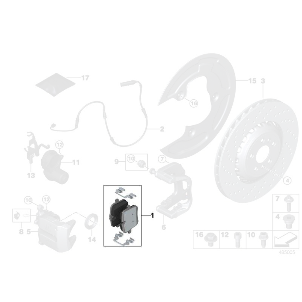 Plaquettes de frein arrière BMW d'origine - BMW M5 F90 M8 F91/F92/F93