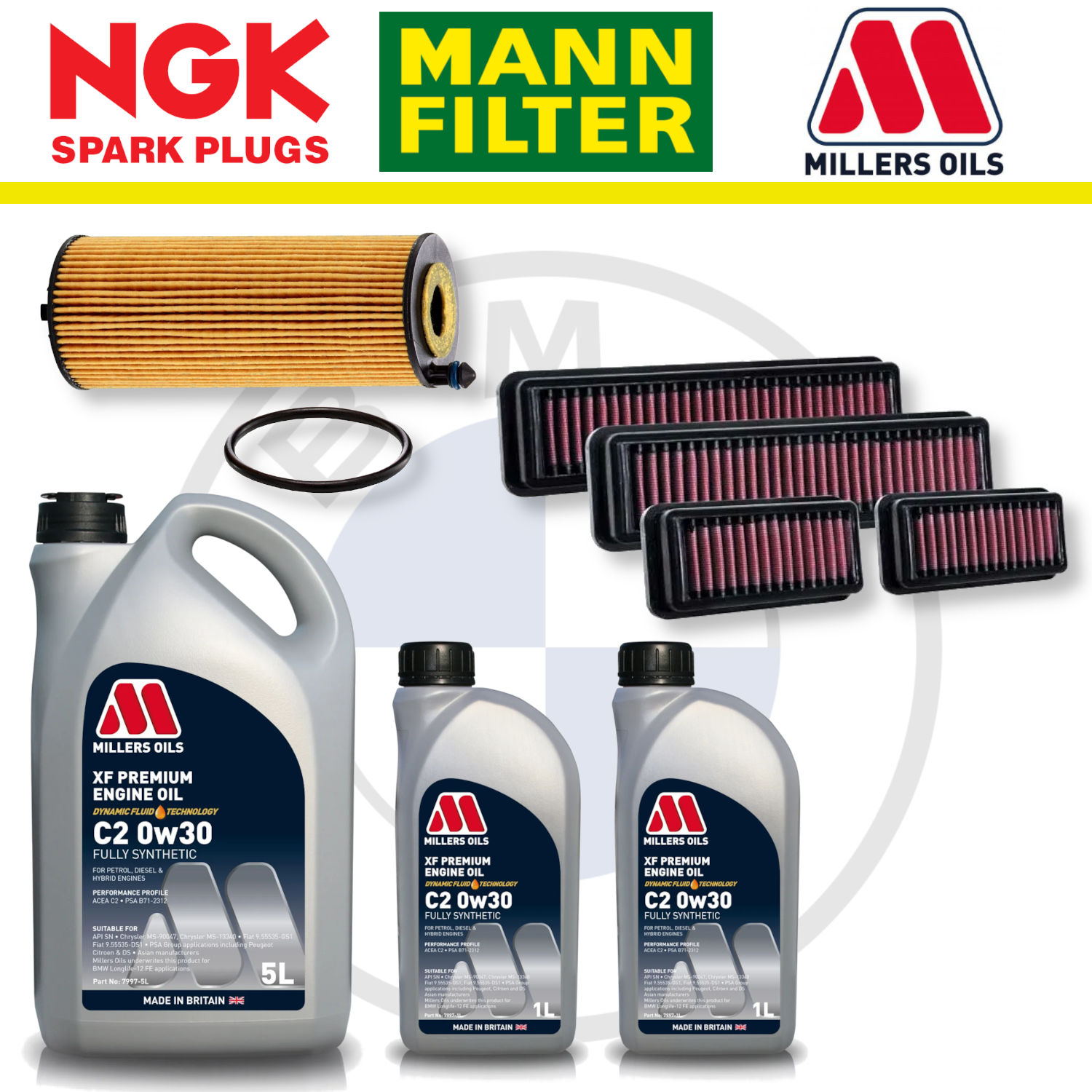 BMW X3M X4M S58 F97 F98 Home Service Pack - Millers Oil Premium