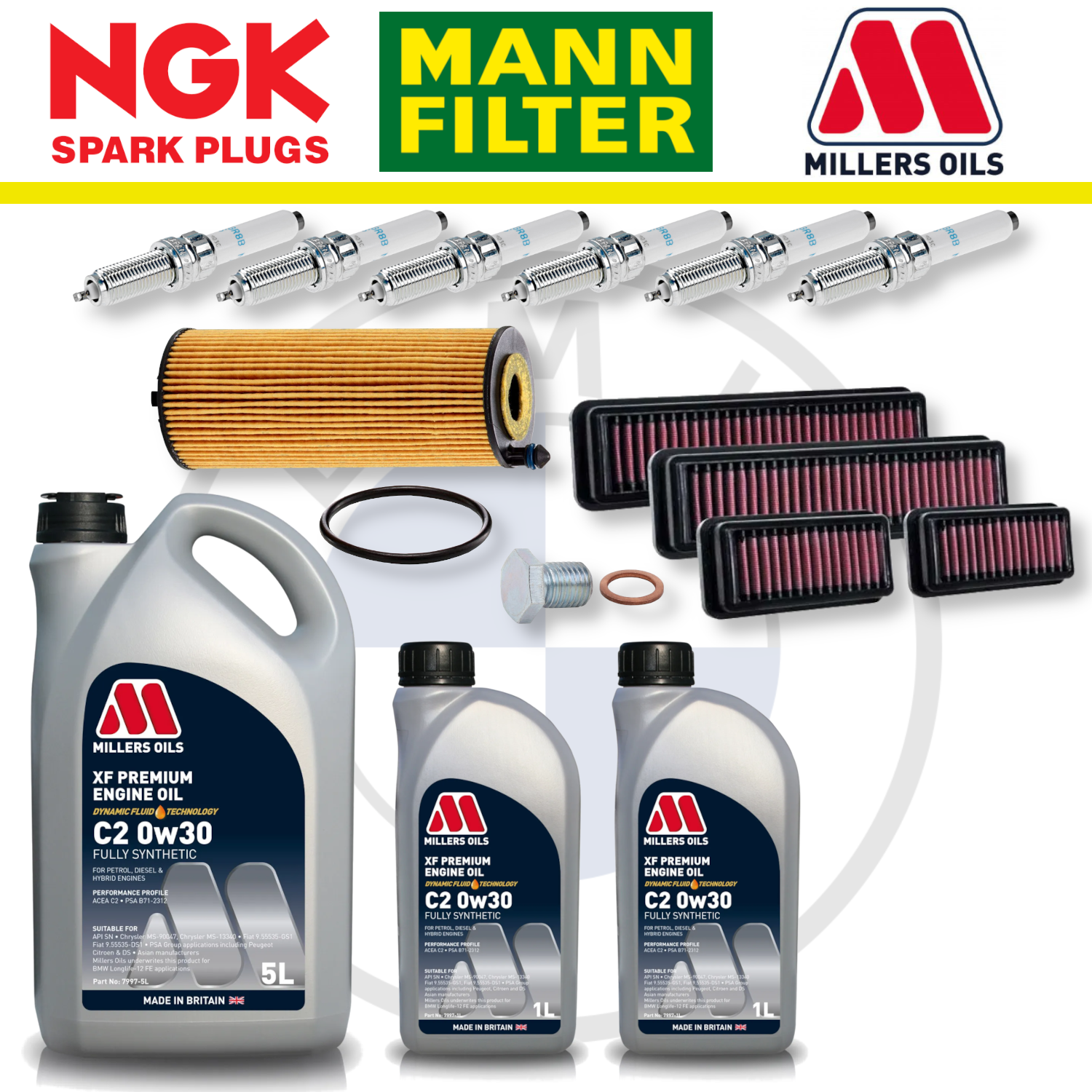 BMW X3M X4M S58 F97 F98 Home Service Pack - Millers Oil Premium