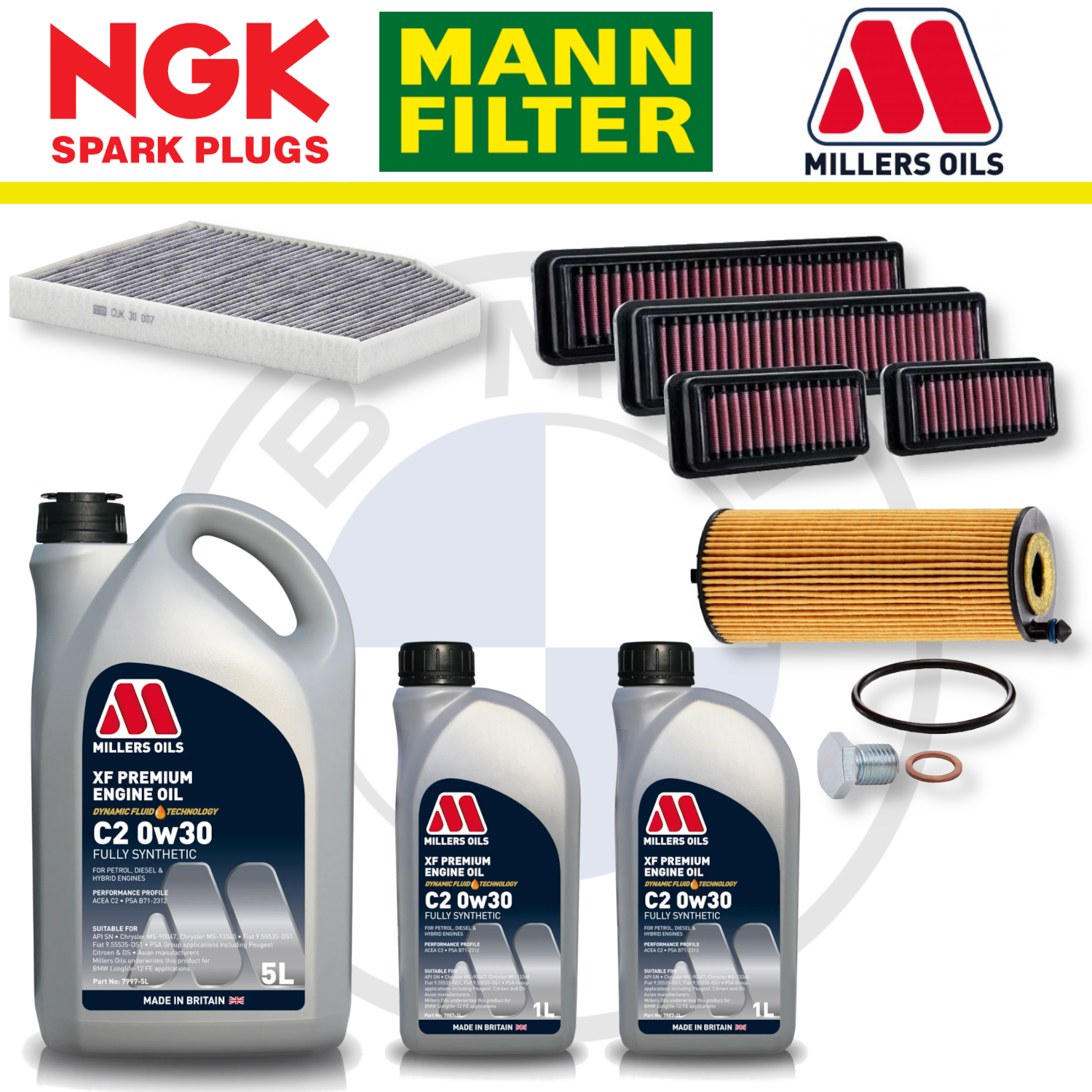 BMW X3M X4M S58 F97 F98 Home Service Pack - Millers Oil Premium