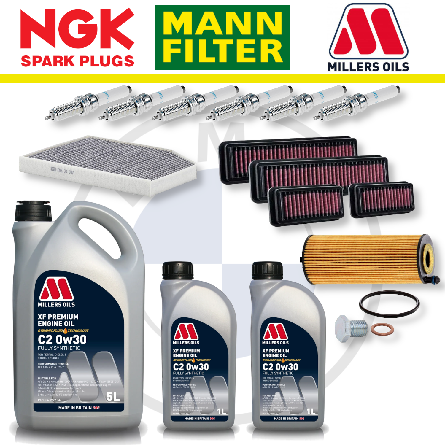 BMW X3M X4M S58 F97 F98 Home Service Pack - Millers Oil Premium