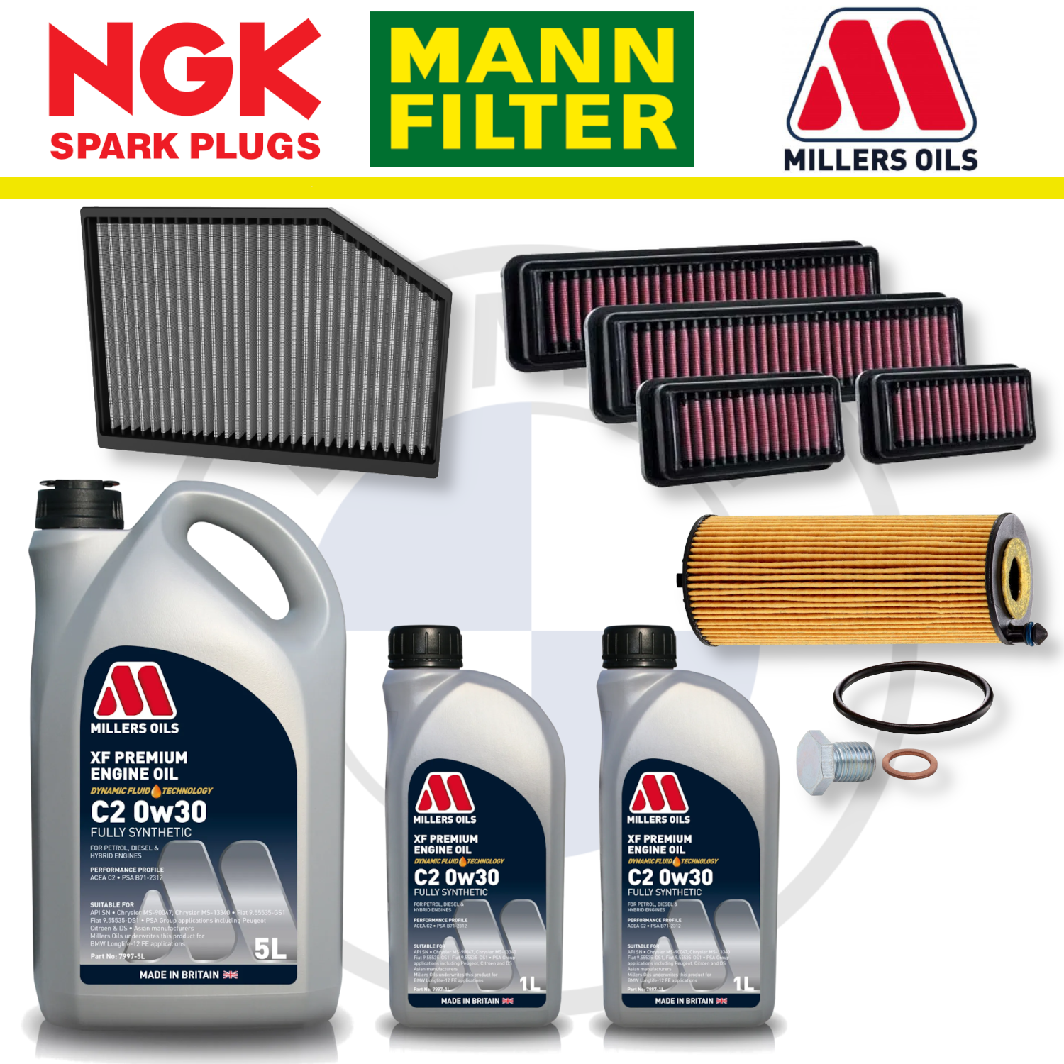 BMW X3M X4M S58 F97 F98 Home Service Pack - Millers Oil Premium