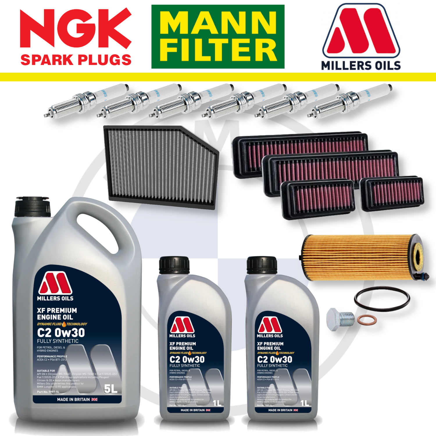 BMW X3M X4M S58 F97 F98 Home Service Pack - Millers Oil Premium