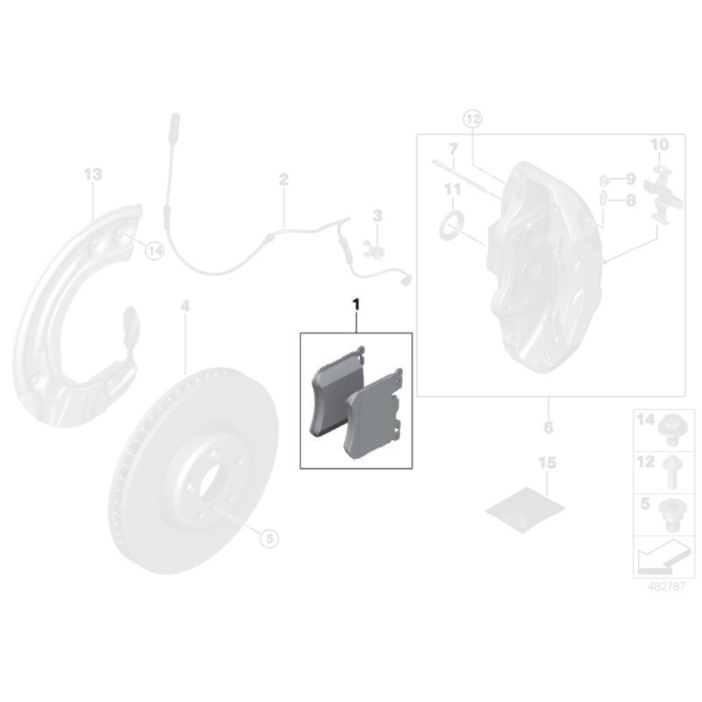 Pastillas de freno delanteras originales BMW - BMW X3M F97 X4M F98