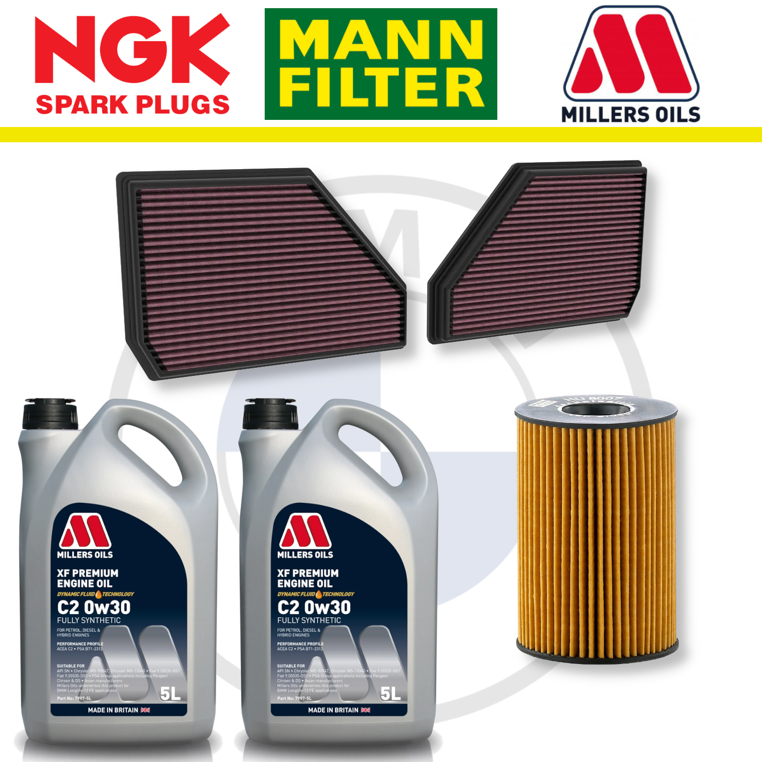 BMW X5M X6M S63 F95 F96 Home Service Pack - Millers Oil Premium