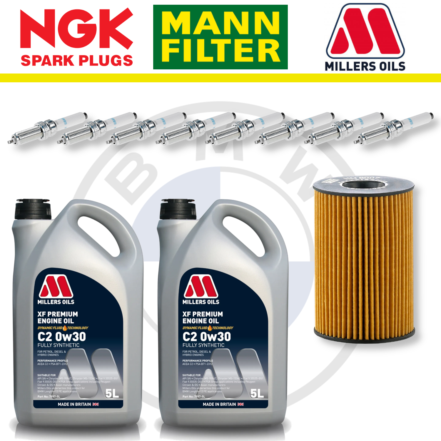 BMW X5M X6M S63 F95 F96 Home Service Pack - Millers Oil Premium