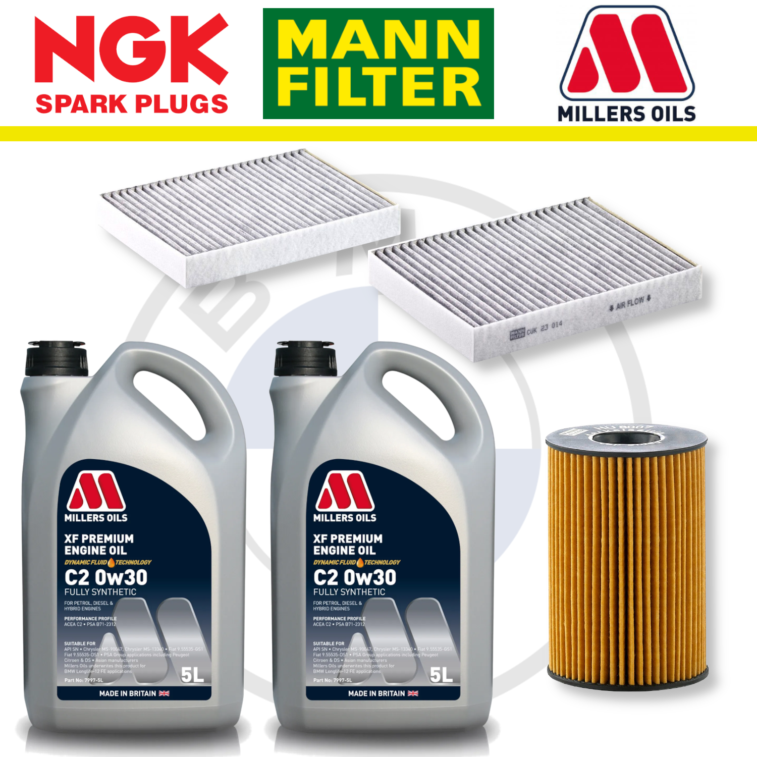 BMW X5M X6M S63 F95 F96 Home Service Pack - Millers Oil Premium