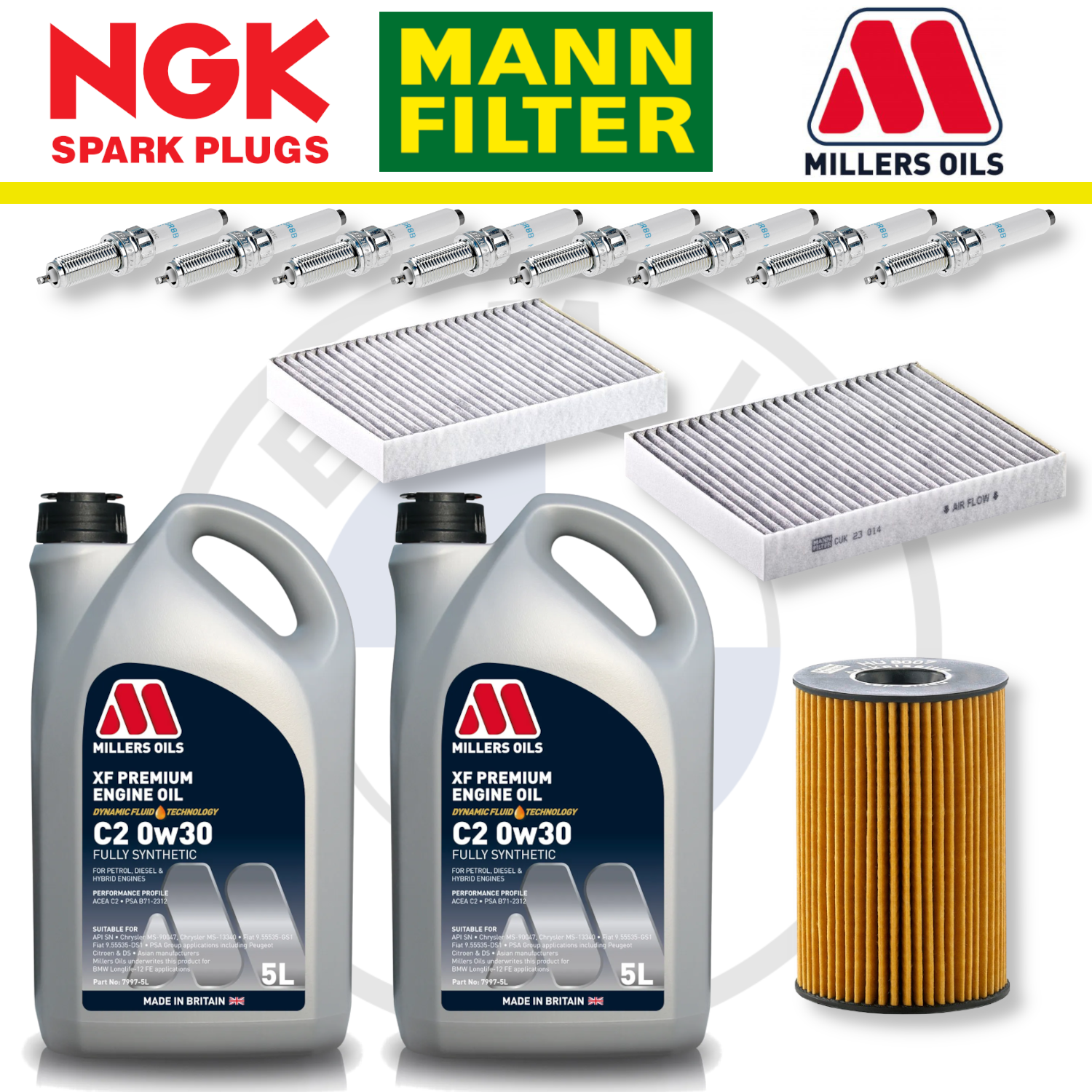 BMW X5M X6M S63 F95 F96 Home Service Pack - Millers Oil Premium