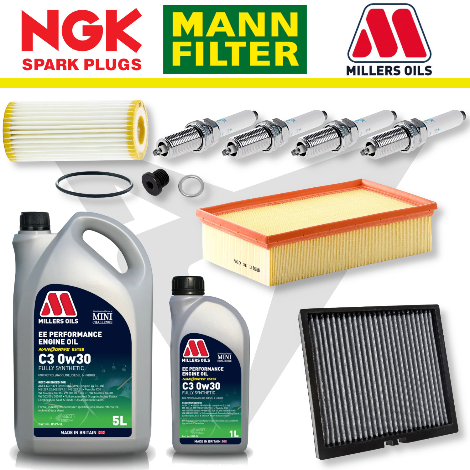 Cupra Leon Mk4 EA888 Gen 4 Home Service Pack - Millers Oil Premium