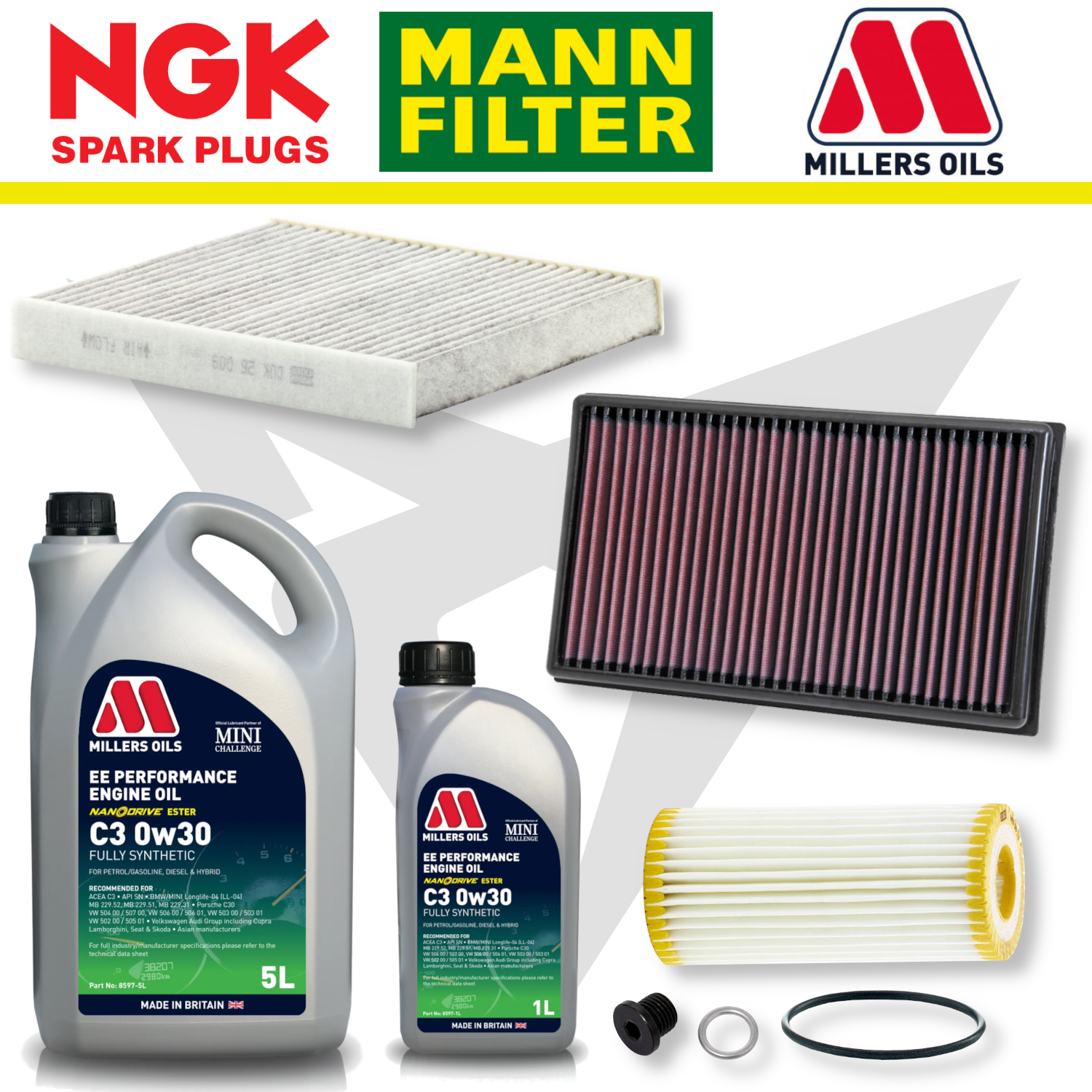 Cupra Leon Mk4 EA888 Gen 4 Home Service Pack - Millers Oil Premium