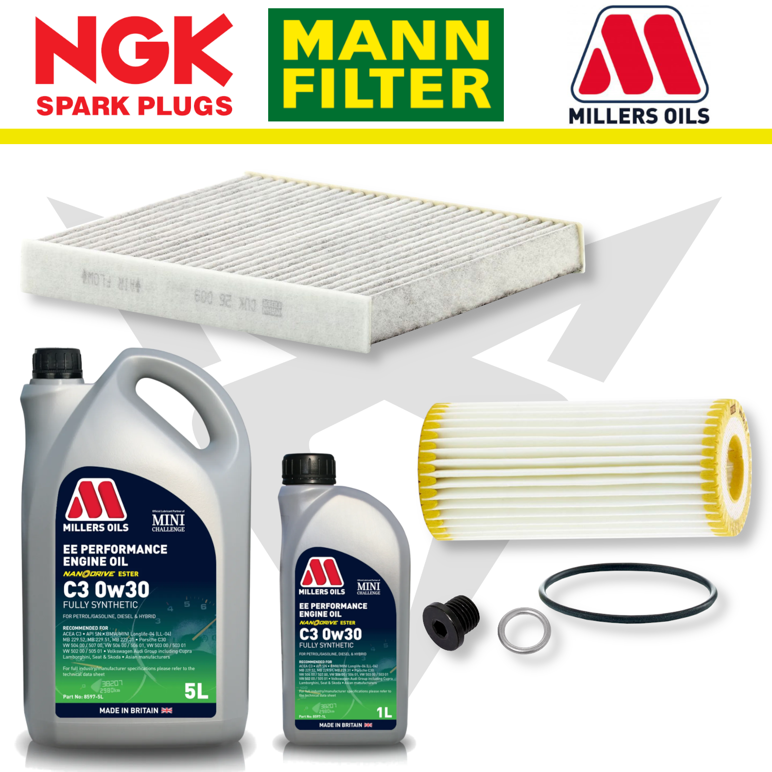 Cupra Leon Mk4 EA888 Gen 4 Home Service Pack - Millers Oil Premium