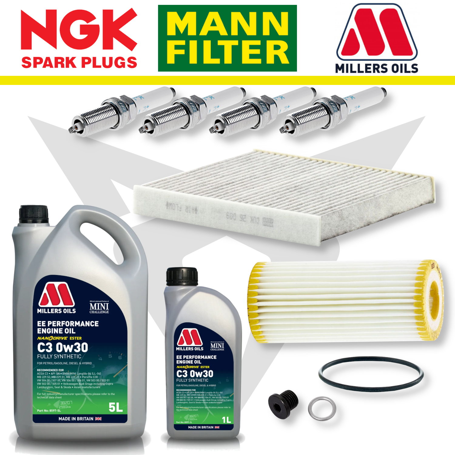 Cupra Leon Mk4 EA888 Gen 4 Home Service Pack - Millers Oil Premium