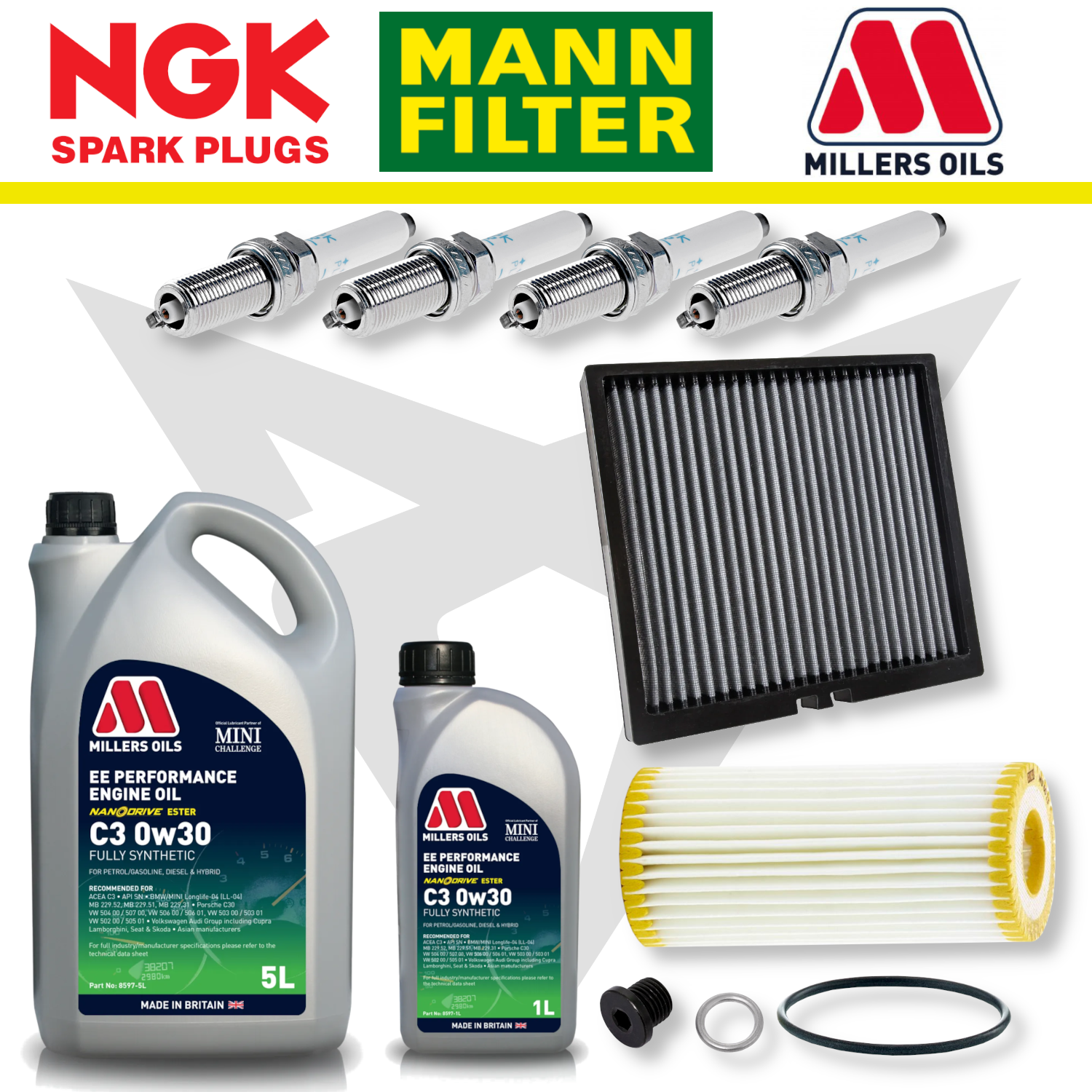 Cupra Leon Mk4 EA888 Gen 4 Home Service Pack - Millers Oil Premium