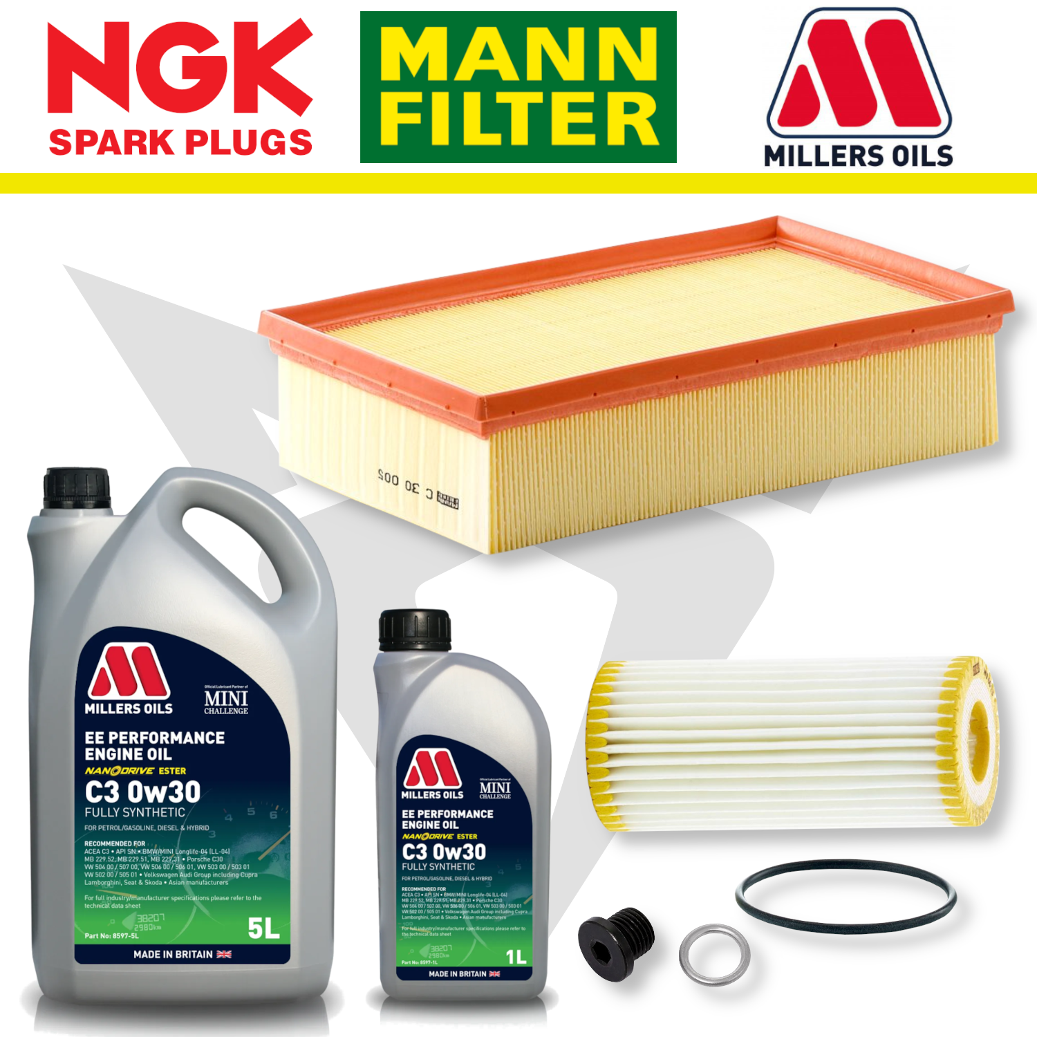Cupra Leon Mk4 EA888 Gen 4 Home Service Pack - Millers Oil Premium