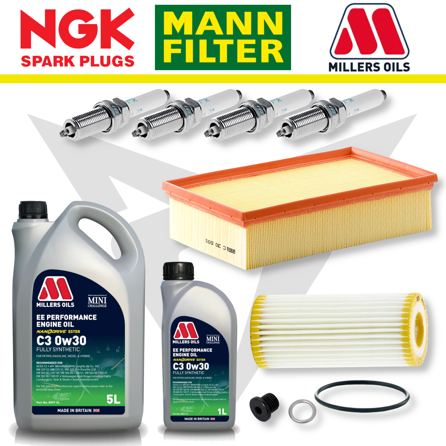 Cupra Leon Mk4 EA888 Gen 4 Home Service Pack - Millers Oil Premium
