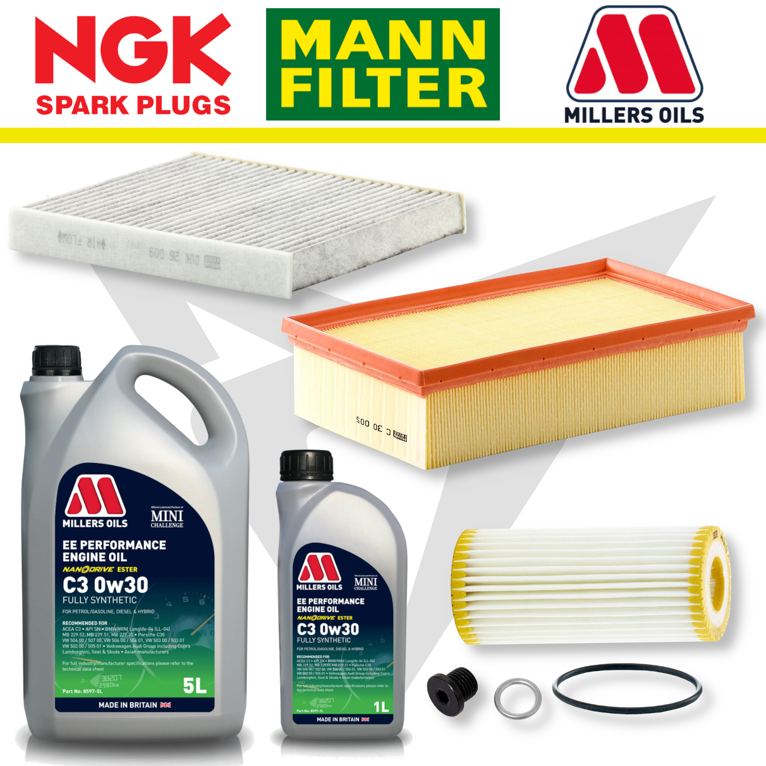 Cupra Leon Mk4 EA888 Gen 4 Home Service Pack - Millers Oil Premium