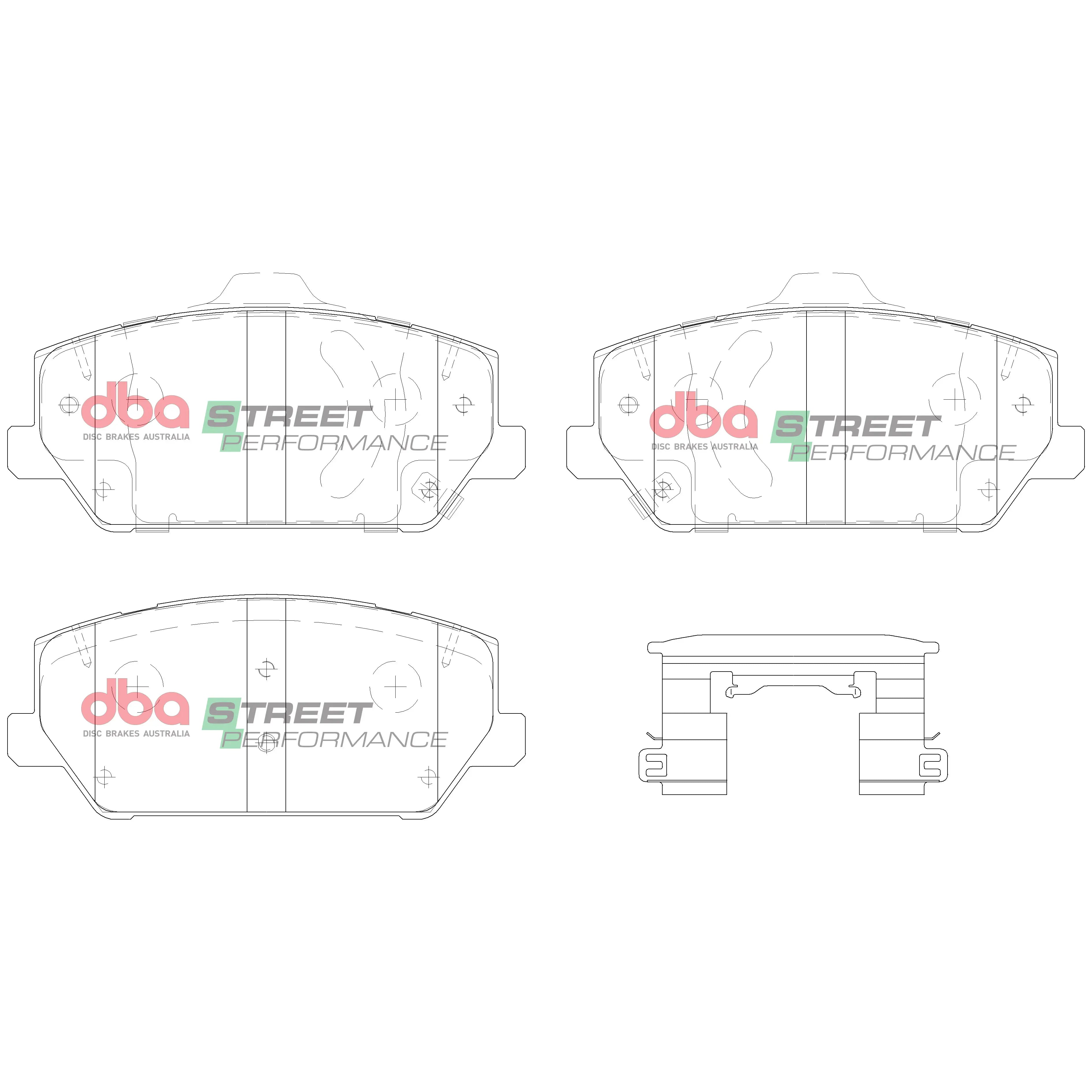DBA Street Performance Front Brake Pads - Hyundai i30N