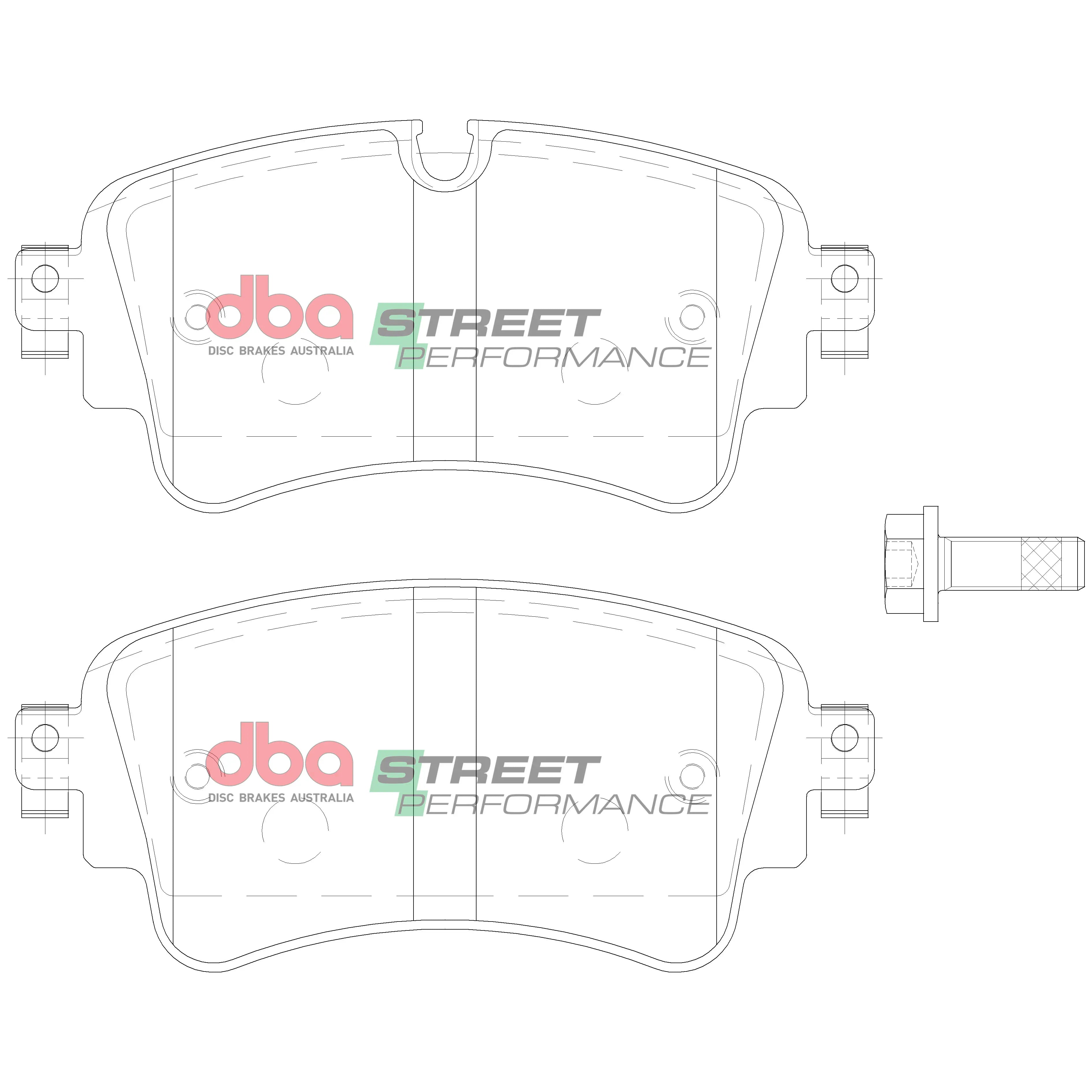DBA Street Performance Rear Brake Pads - Audi S4/S5 B9