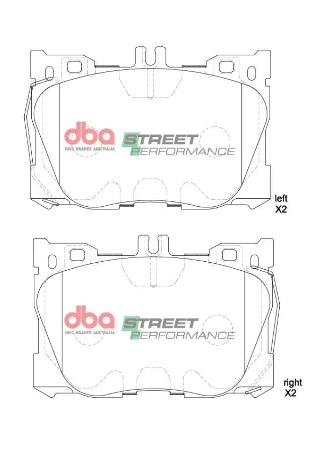 DBA Street Performance Front Brake Pads - Mercedes C43 AMG W205