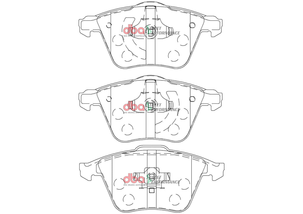 DBA Street Performance Front Brake Pads - Ford Focus ST Mk2