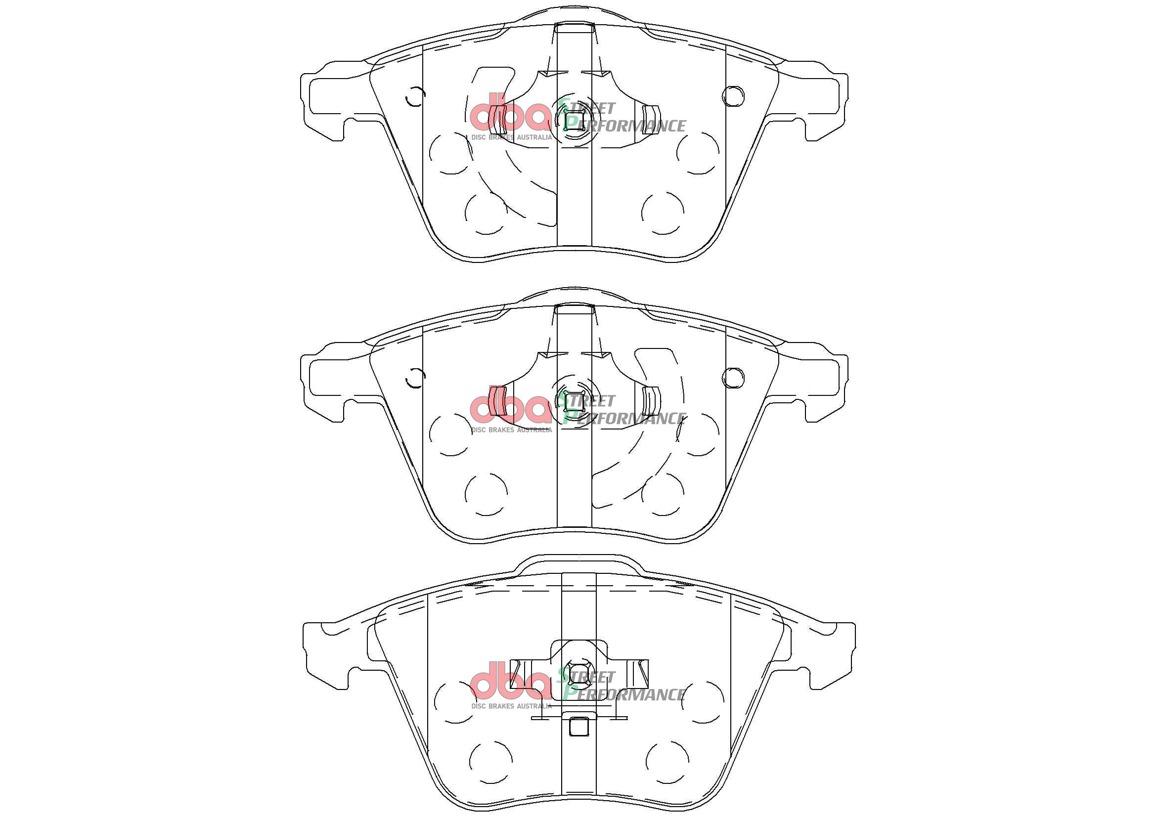 DBA Street Performance Front Brake Pads - Ford Focus ST Mk2