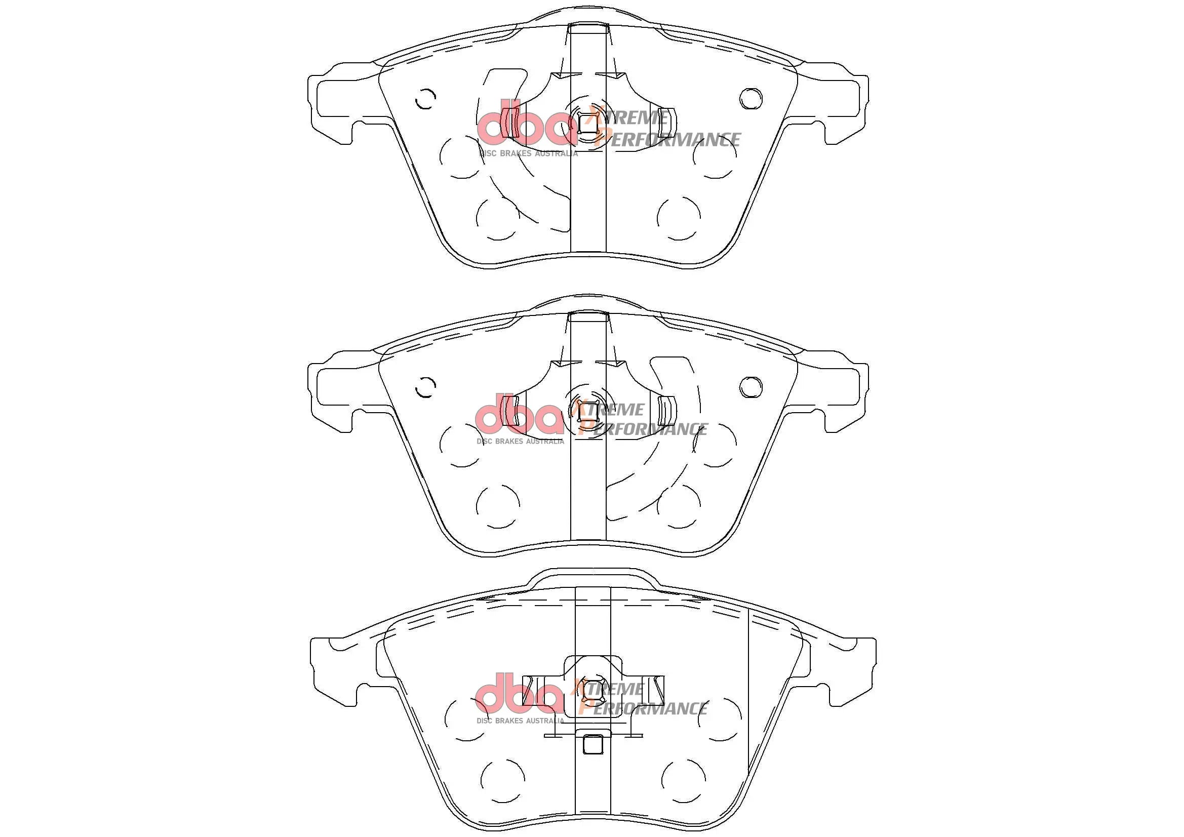 DBA Xtreme Performance Front Brake Pads - Ford Focus ST Mk2