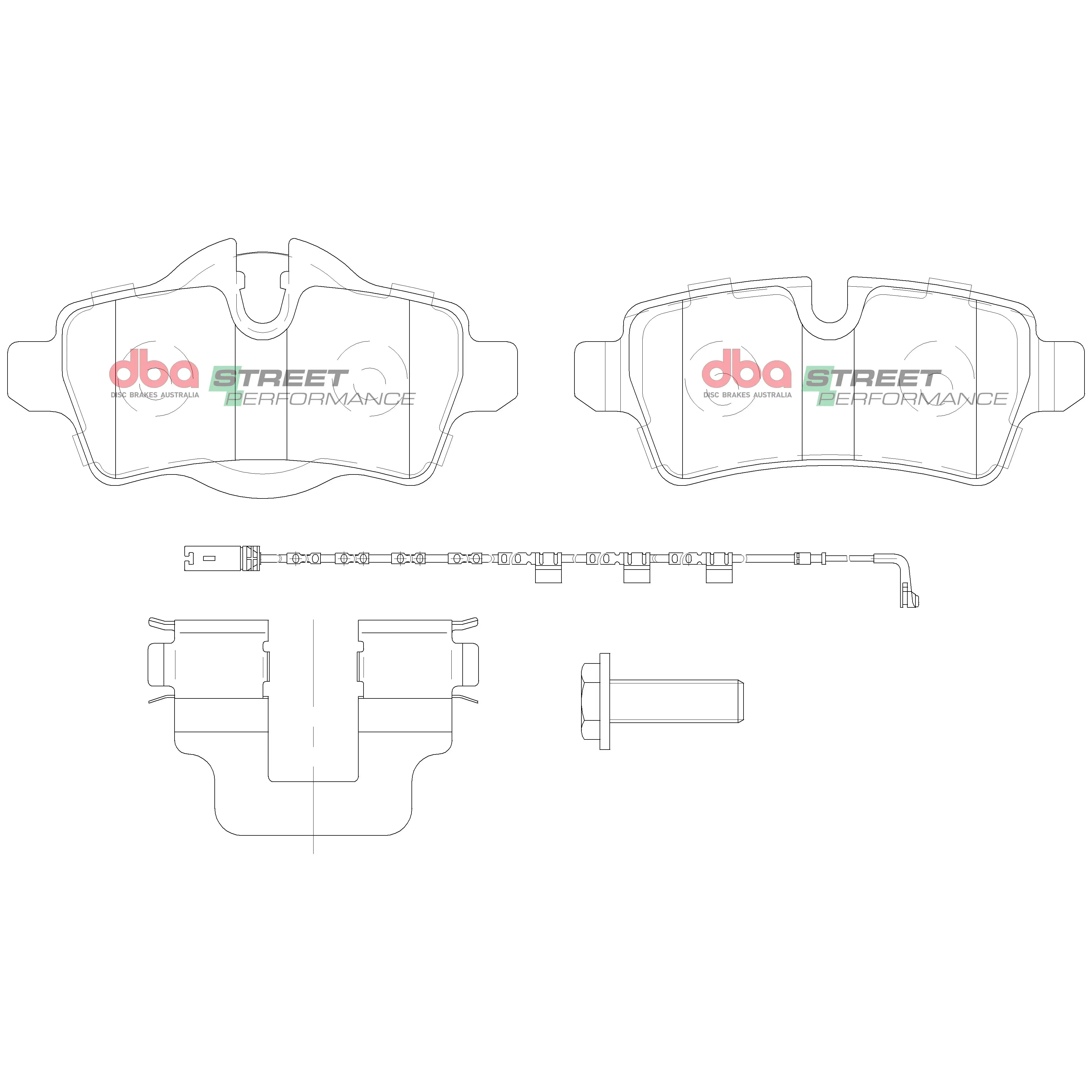 DBA Street Performance Rear Brake Pads - MINI Cooper S R56
