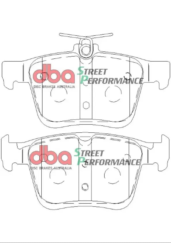 DBA Street Performance Rear Brake Pads - VW Golf GTI Mk7