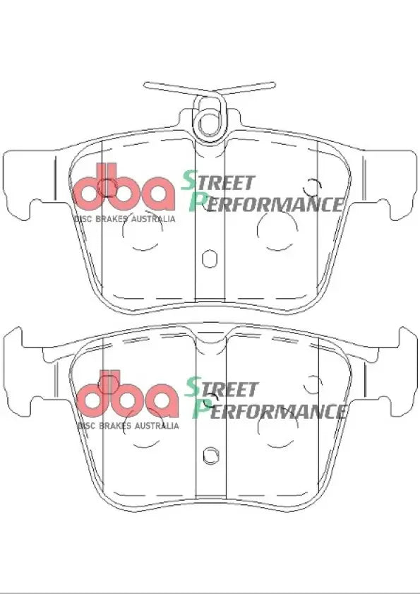 DBA Street Performance Rear Brake Pads - VW Golf R Mk7