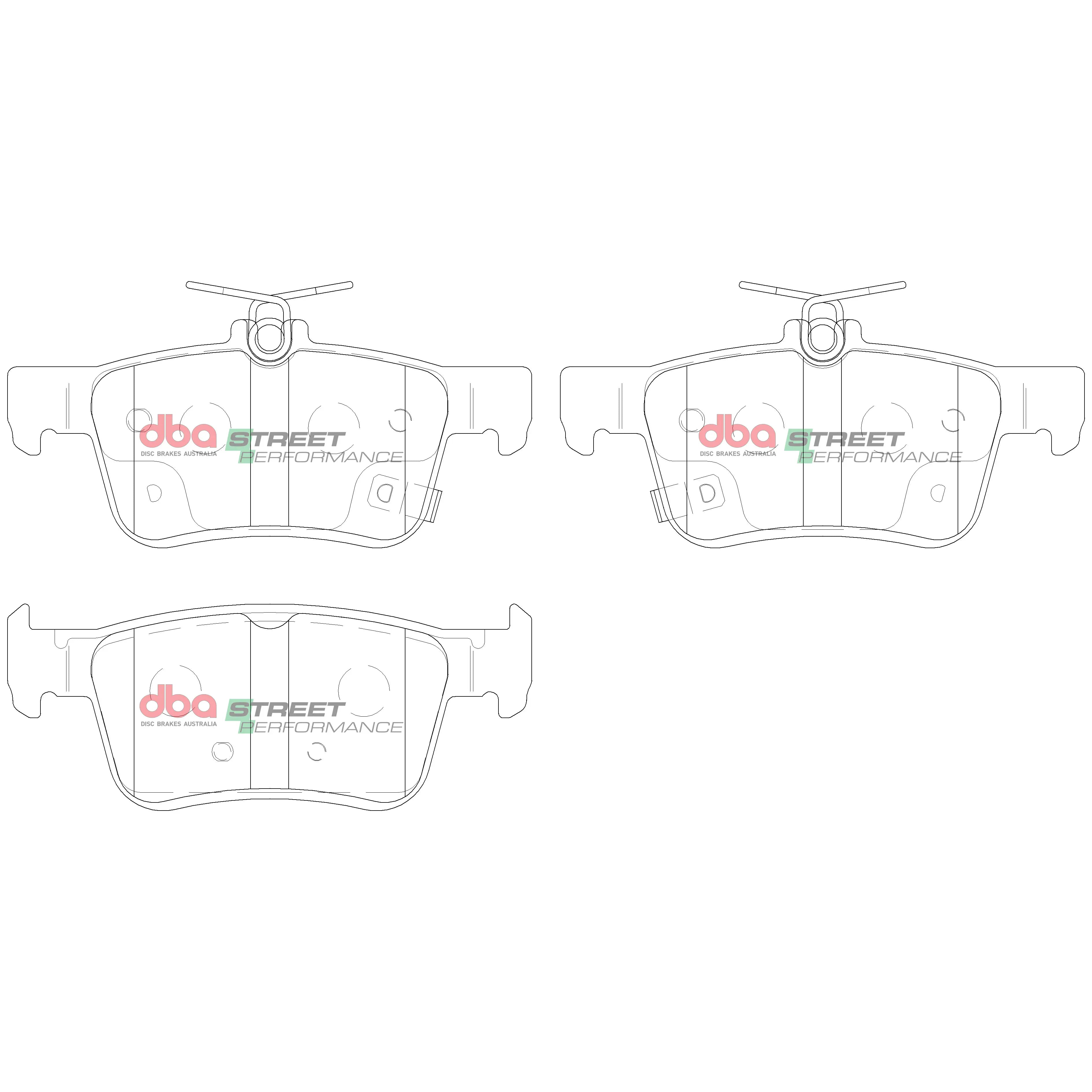 DBA Street Performance Rear Brake Pads - Honda Civic Type R FK8