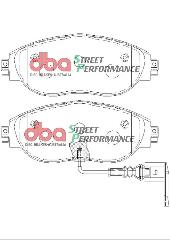 DBA Street Performance Front Brake Pads - VW Golf GTI Mk8 (Non-Clubsport)