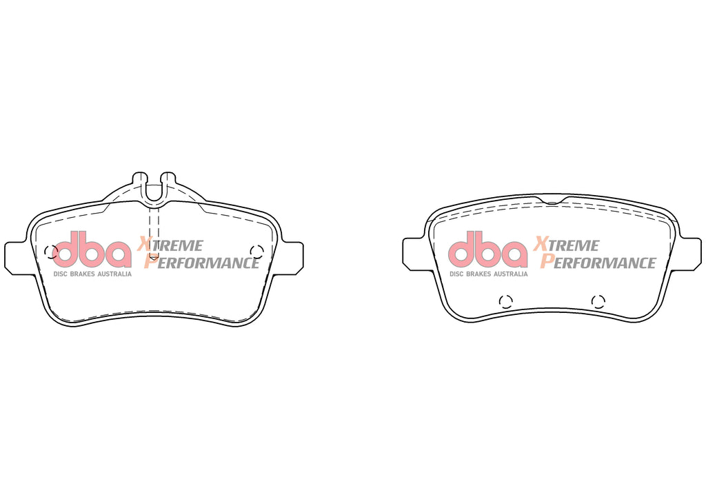 DBA Xtreme Performance Rear Brake Pads - Mercedes A45 W176 and CLA45 C117