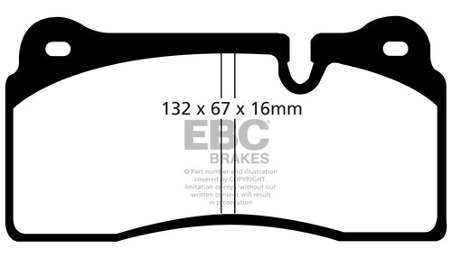 Plaquettes de frein arrière hautes performances EBC Bluestuff pour Audi R8 Gen 1 DP51127NDX 