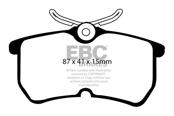 EBC Yellowstuff Ford Fiesta ST Mk7 Rear Performance Brake Pads DP41218R