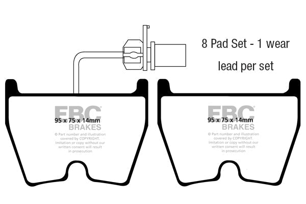 EBC Bluestuff Audi R8 Gen 2 Front Performance Brake Pads DP51513NDX