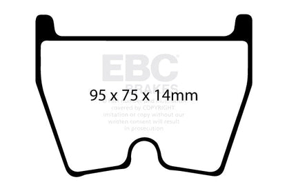 EBC Racing RP-1 Audi R8 Gen 1 Front Performance Brake Pads DP81513RP1