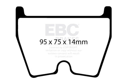 EBC Racing RP-X Audi RS4/RS5 B8 Front Performance Brake Pads DP81513RPX