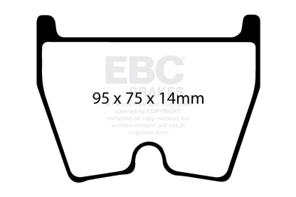 EBC Racing RP-1 Audi RS3 8V Front Performance Brake Pads DP81513RP1