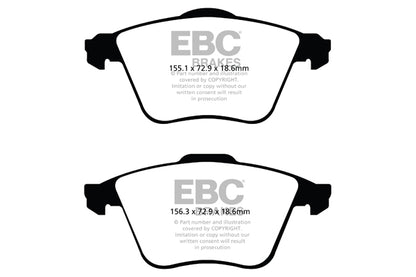 EBC Yellowstuff Ford Focus ST Mk2 Front Performance Brake Pads DP41574R