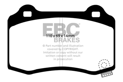 EBC Yellowstuff Tesla Model S Rear Performance Brake Pads DP41788R