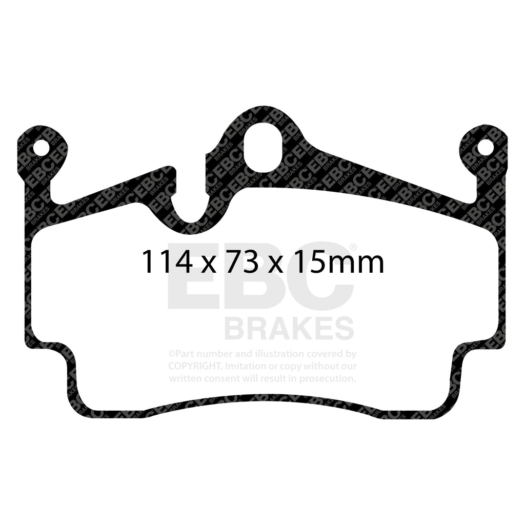 Pastillas de freno traseras de alto rendimiento EBC Racing RP-1 Porsche Boxster/Cayman S/GTS 2.5 718 DP81920RP1 