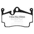 Pastillas de freno traseras de alto rendimiento EBC Racing RP-1 Porsche Boxster/Cayman S/GTS 2.5 718 DP81920RP1 