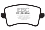 Plaquettes de frein arrière hautes performances EBC Yellowstuff pour Audi S4/S5 B8 DP41988R 