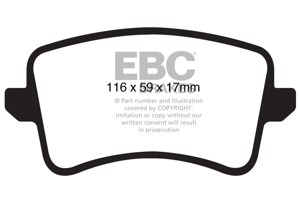 EBC Yellowstuff Audi S4/S5 B8 Rear Performance Brake Pads DP41988R