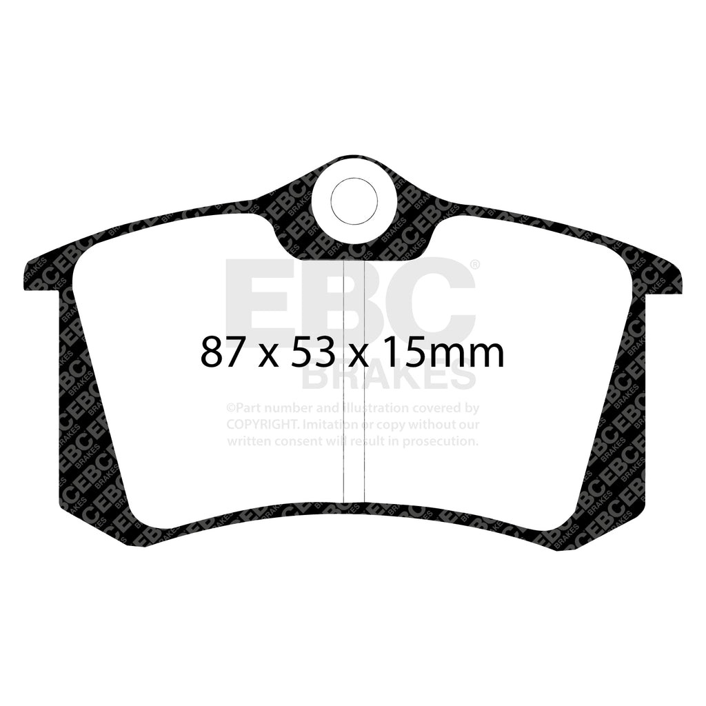 Plaquettes de frein arrière EBC Ultimax pour VW Polo GTI MK5 DP680 