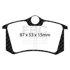 Plaquettes de frein arrière EBC Ultimax pour VW Polo GTI MK5 DP680 