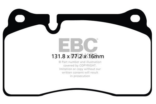 Plaquettes de frein avant hautes performances EBC Yellowstuff pour Audi TTRS 8J DP42070R 